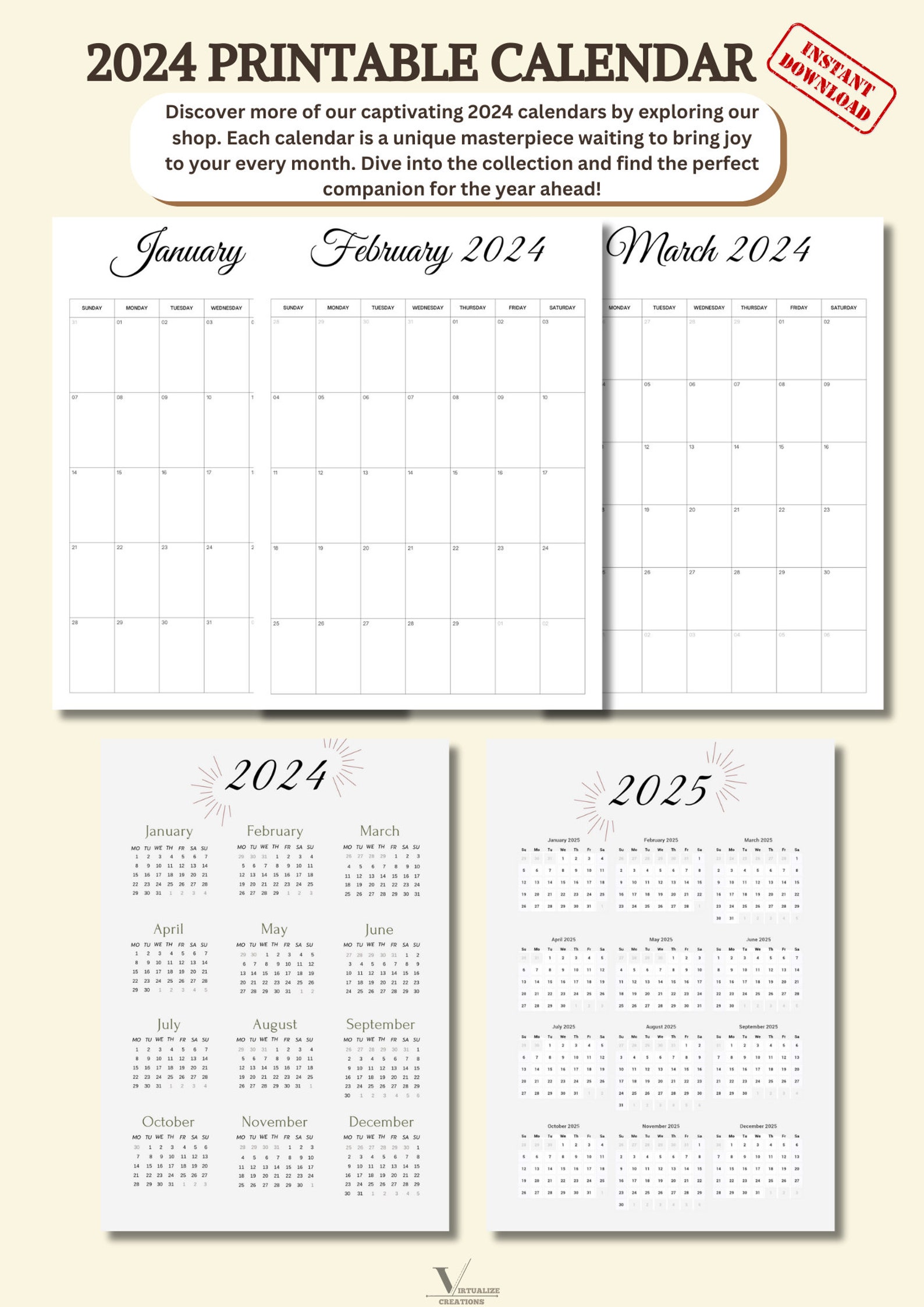 BTS Printable Calendar 2024 BTS Aesthetic Elegant Bts OT7 Calendar 2024