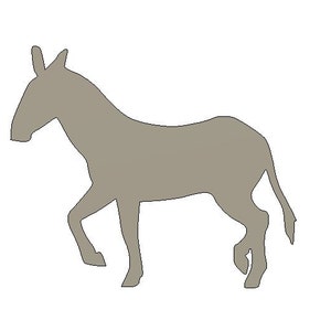 Esel Silhouette SVG Schnittdatei - Digital Download