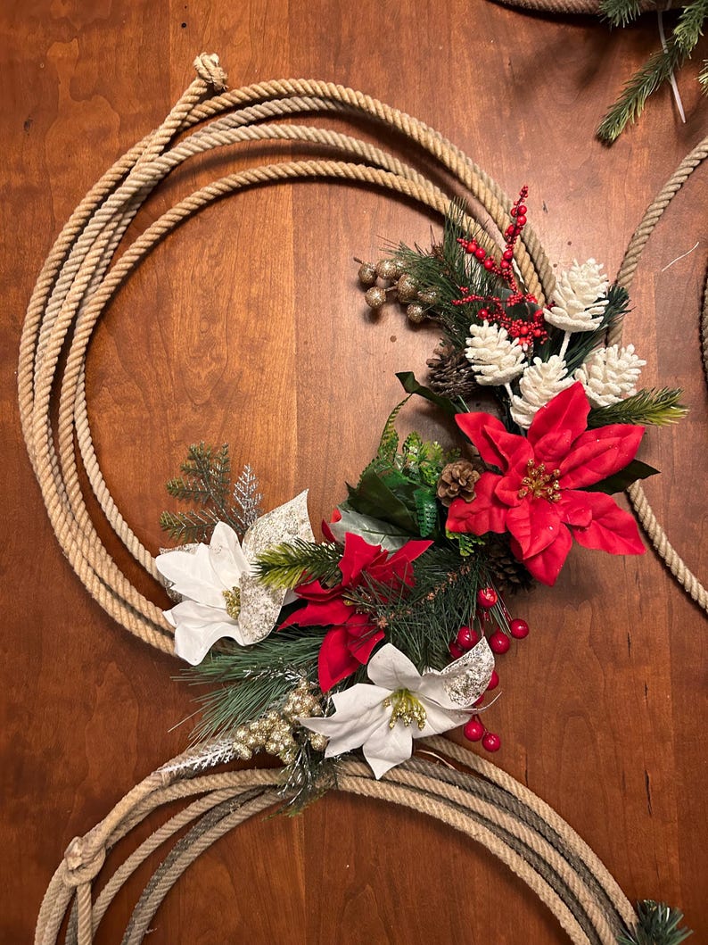 Western Christmas Wreath- Custom Made From Lariat (lasso) Ropes. - Etsy