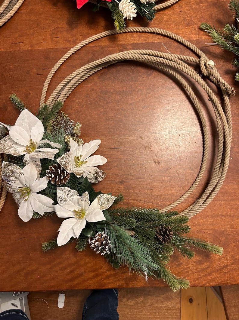 Western Christmas Wreath- Custom Made From Lariat (lasso) Ropes. - Etsy
