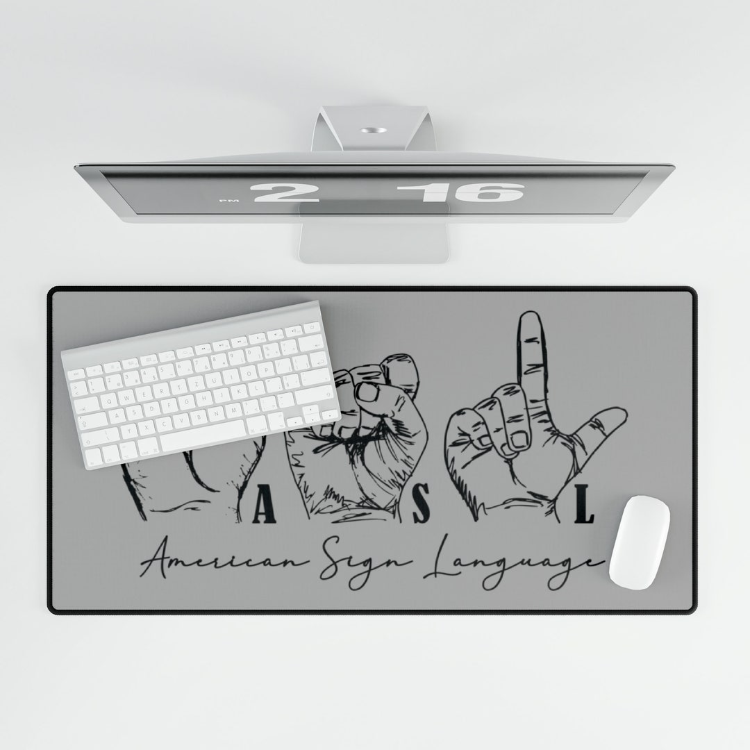 ASL 'american Sign Language' Desk Mats - Etsy