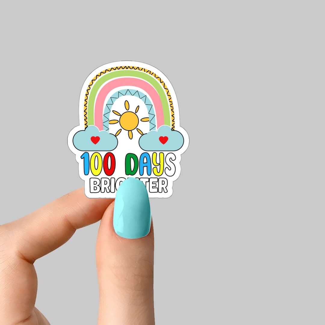 100 Days of School Stickers Bundle, 100th Day of School Stickers, 100
