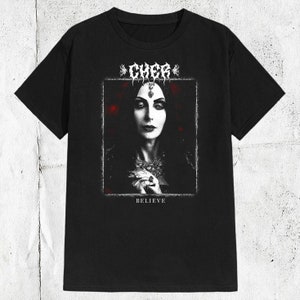 Vintage Cher Pop Singer Metal Style T-shirt