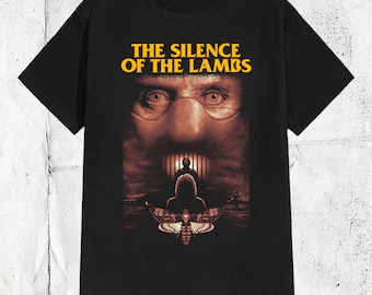 Camiseta de la película de terror El silencio de los corderos de los años 90