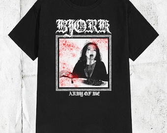 Vintage Bjork Pop Singer Metal Style T-shirt