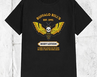 Camiseta de la película de terror El silencio de los corderos de los años 90