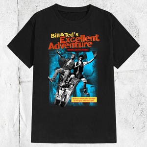 80s Bill & Ted&#39;s Excellent Adventure Movie T-shirt