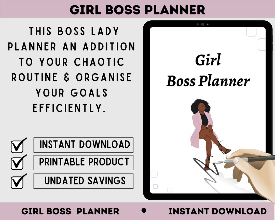 Girl Boss Planner Printable Boss Babe Planner Printable Lady - Etsy