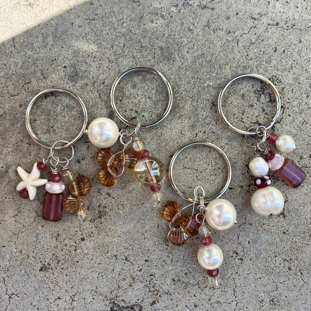 Silver and Rose Keychains - Etsy