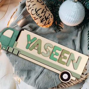 Name Puzzle Personalized sensory Puzzle Wooden Busy Board Montessori Toys for Toddlers, First Birthday Gift, Baby Shower Gift