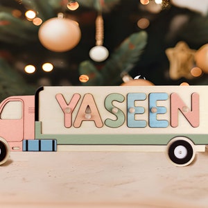 Name Puzzle for Girl Personalized Puzzle Montessori Wooden Toys for Toddlers, First Birthday Gift, Baby Shower Gift