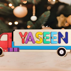 Name Puzzle Sensory Board Personalized Wooden Busy Board Montessori Toys for Toddlers, First Birthday Gift, Baby Shower Gift