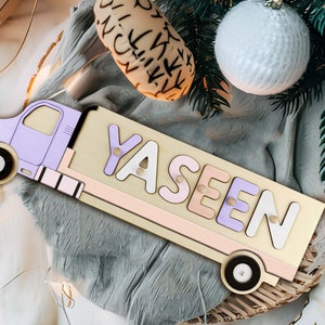 Name Puzzle Personalized Sensory Board Wooden Busy Board Montessori Toys for Toddlers, First Birthday Gift, Baby Shower Gift