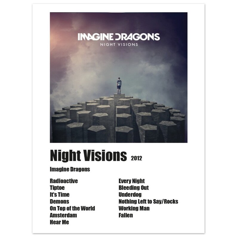 Night Visions Imagine Dragons Poster Etsy