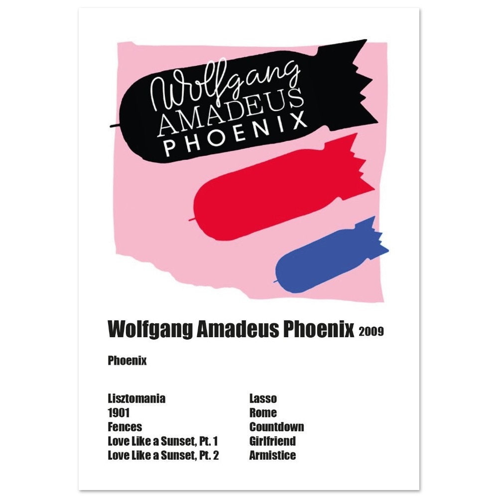 Wolfgang Amadeus Phoenix Phoenix Poster - Etsy