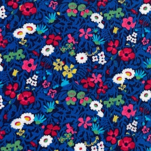 Liberty Japan &quot;Fitzgerald&quot; Tana Lawn Fabric in Blue | Cotton Fabric for Quilting, Sewing & Crafts