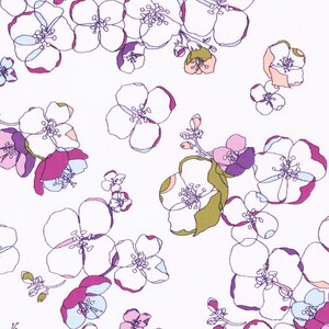 Liberty Japan &quot;Glynis&quot; Tana Lawn Fabric in Purple and Pink | Rare Cotton Fabric for Quilting, Sewing & Crafts