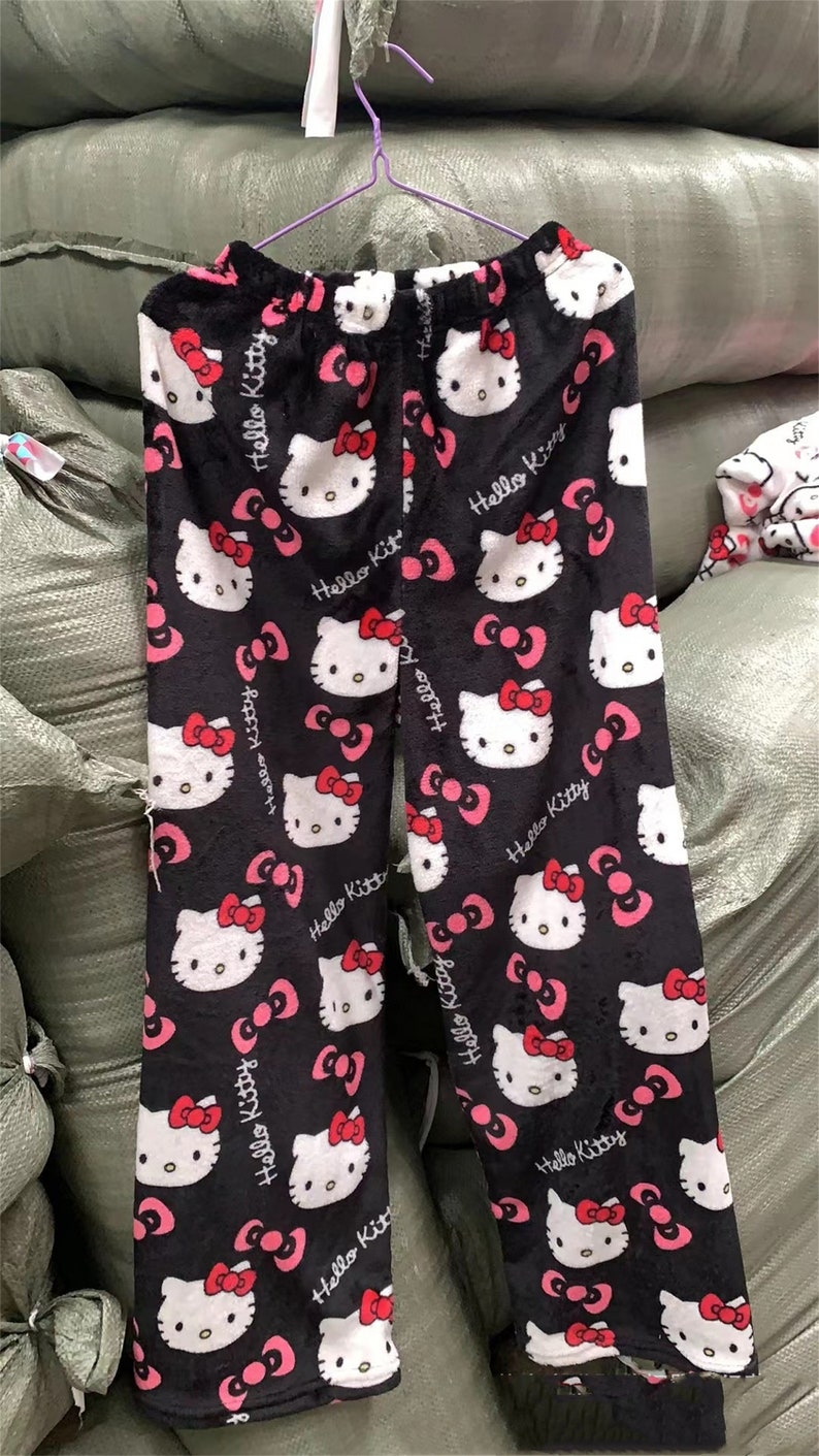 Hello Kitty Pajama Pants, Hello Kitty Cute Pajama Pants Fluffy Bottoms