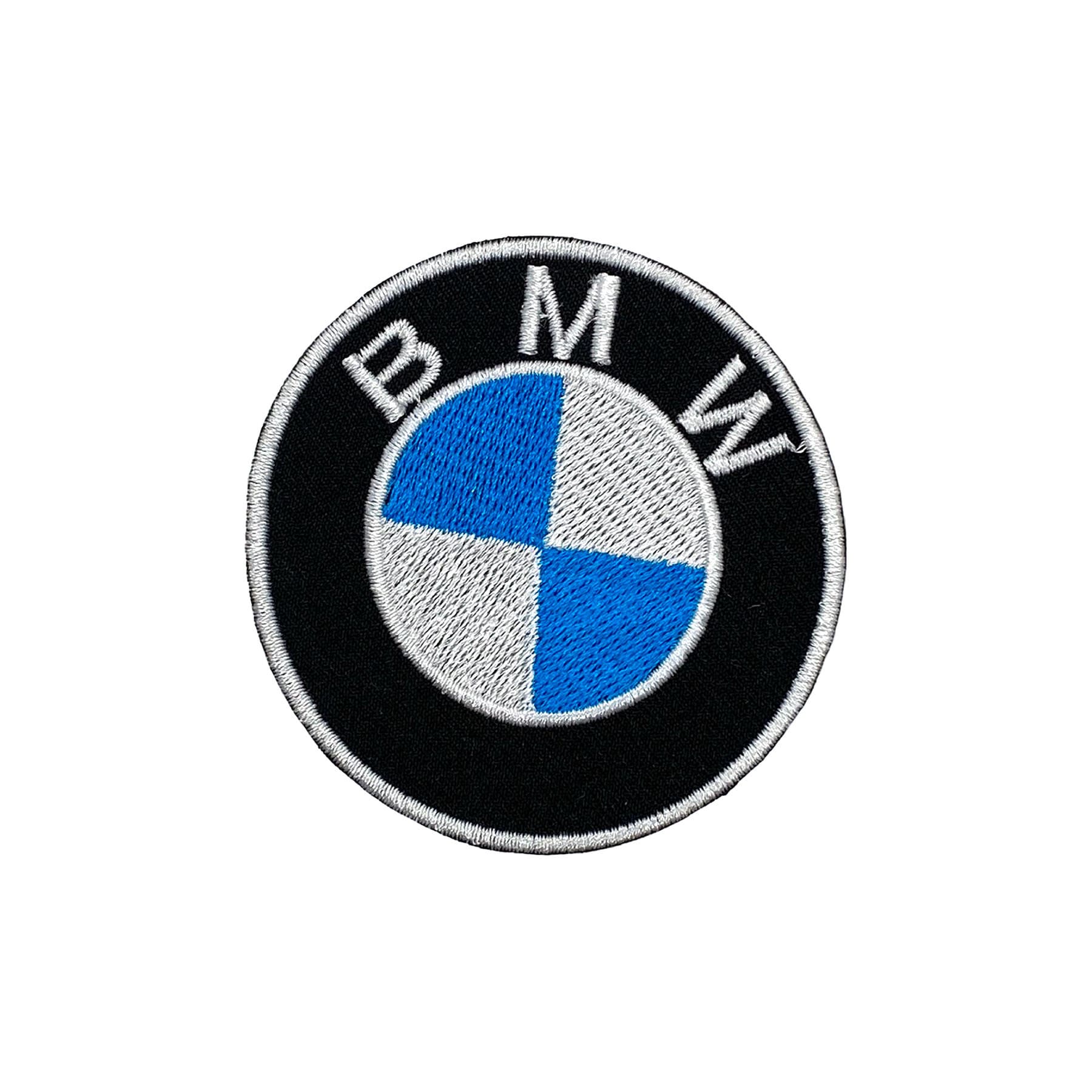 E30 Embroidered Iron-On Patch White