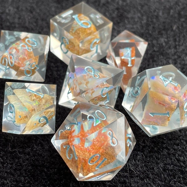 Handmade Opal Dice with Australian Pipe Opal