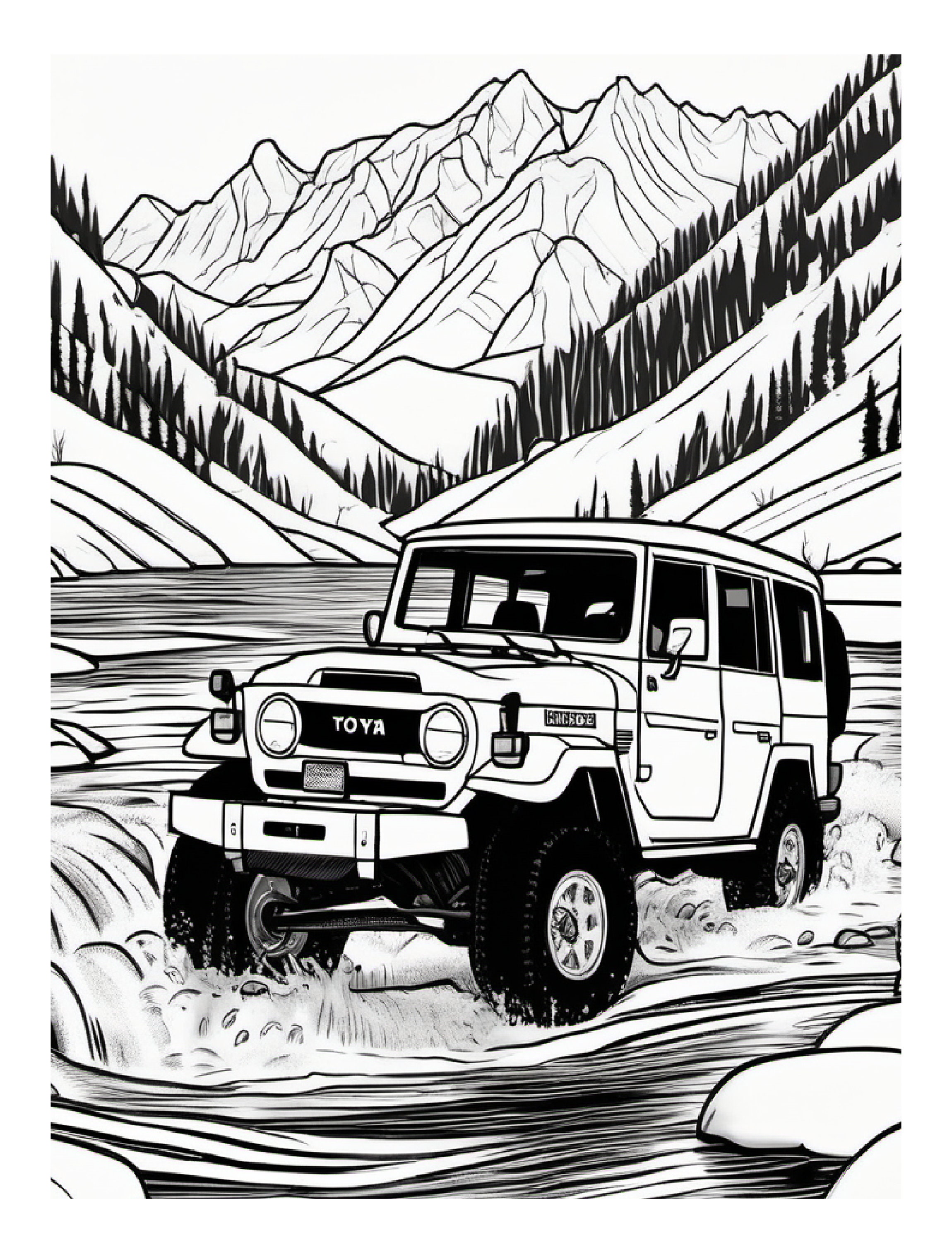 Printable Pages | Off-road Coloring Book | - Etsy