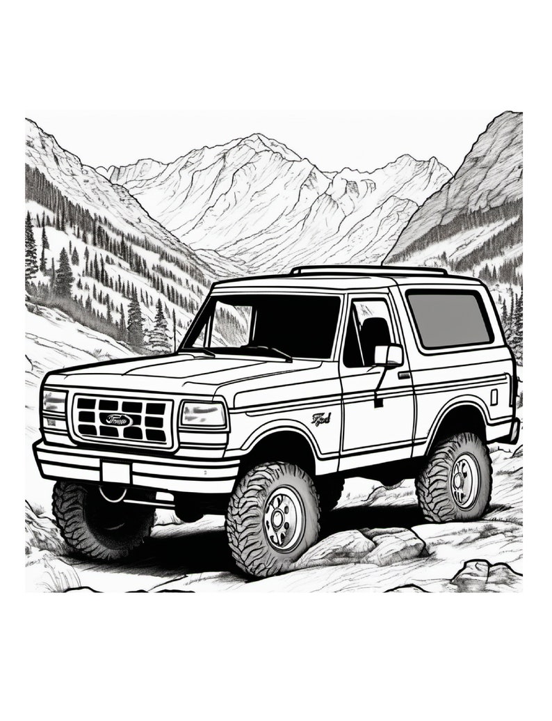 Printable Pages | Off-road Coloring Book | - Etsy