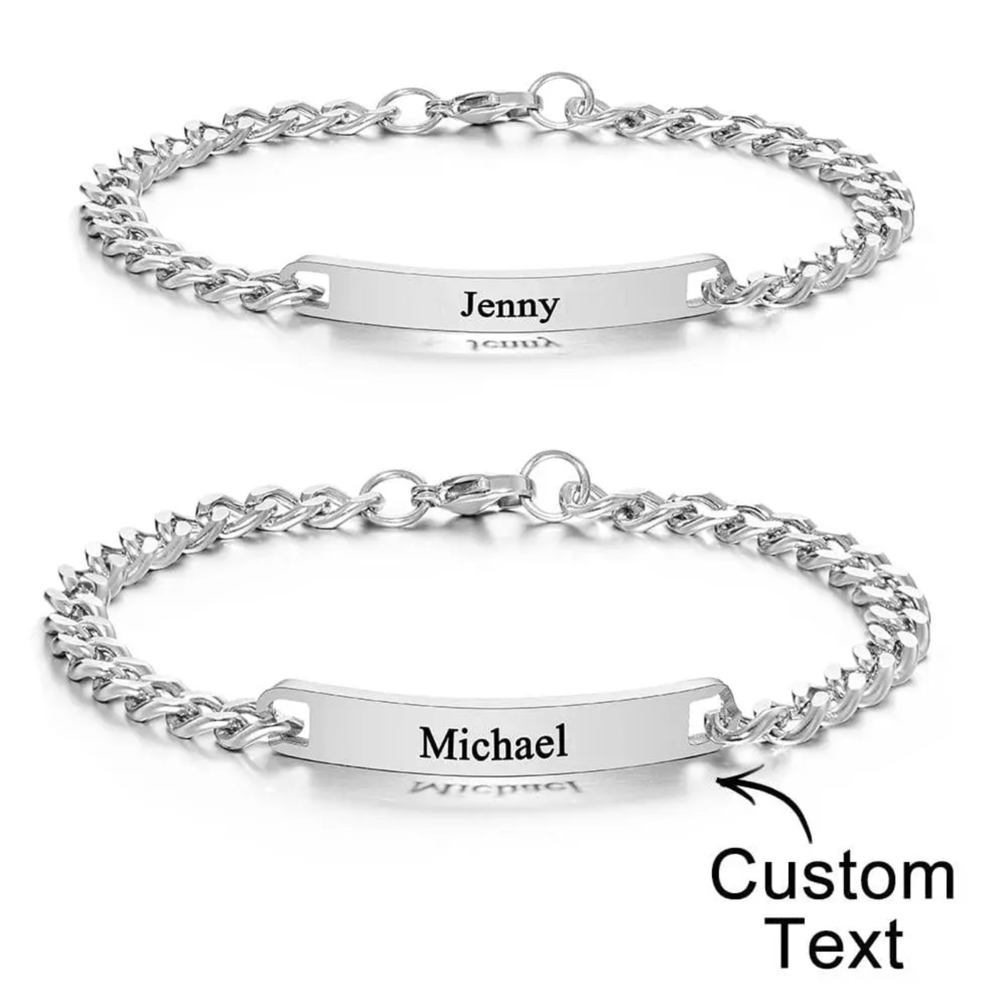 Personalized Stainless Steel Engraving Bracelet Engraved Bracelet