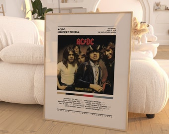 AC/DC Highway to Hell - Poster / Album Cover Poster / Room Decor / Wall Art / Home Design / ACDC Gifts