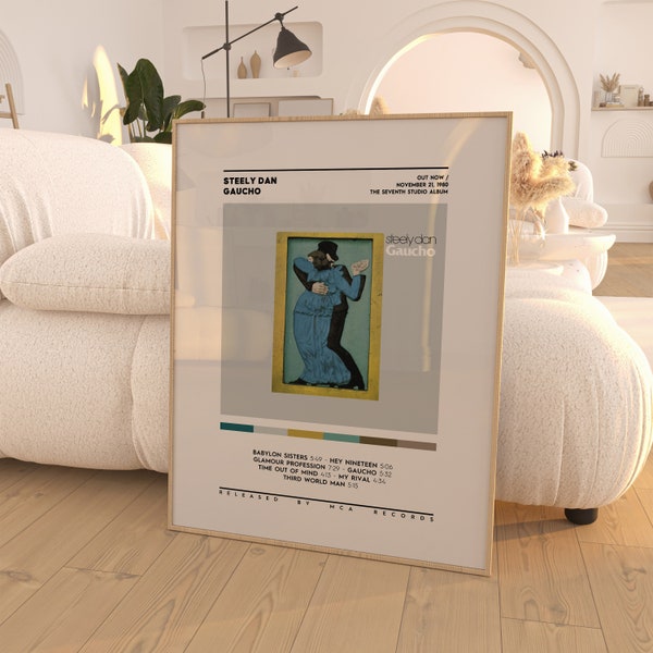 Steely Dan - Gaucho Album Poster / Album Cover Poster / Room Decor / Music Decor / Music Gifts / Steely Dan Album