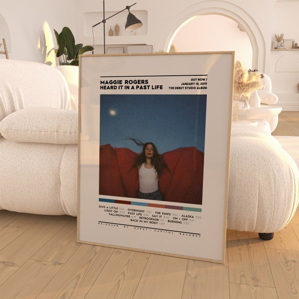 Maggie Rogers - Heard It in a Past Life Album Cover Poster, Wall Art, Music Poster, Music Gifts, Home Decor