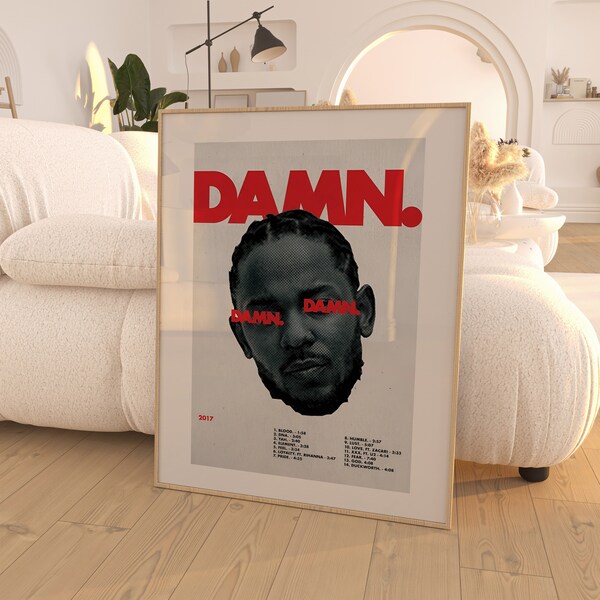 Kendrick Lamar - DAMN. Album Poster / Album Cover Poster / Poster Print / Wall Art / Custom Poster / Home Decor / Kendrick Lamar Albums