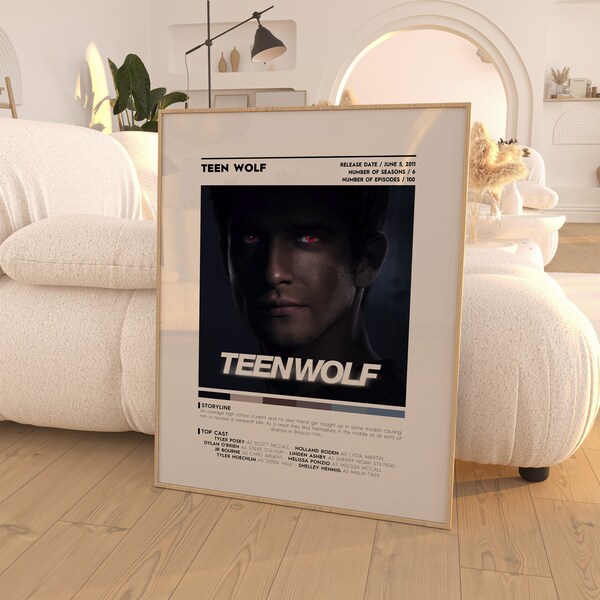 Teen Wolf TV Show Poster / TV Show Poster / Poster Print / Wall Art / Custom Poster / Home Decor / Wall Design