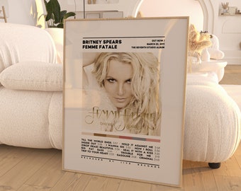 Britney Spears - Femme Fatale Poster / Album Cover Poster / Room Decor /  Music Decor / Music Gifts / Britney Albums