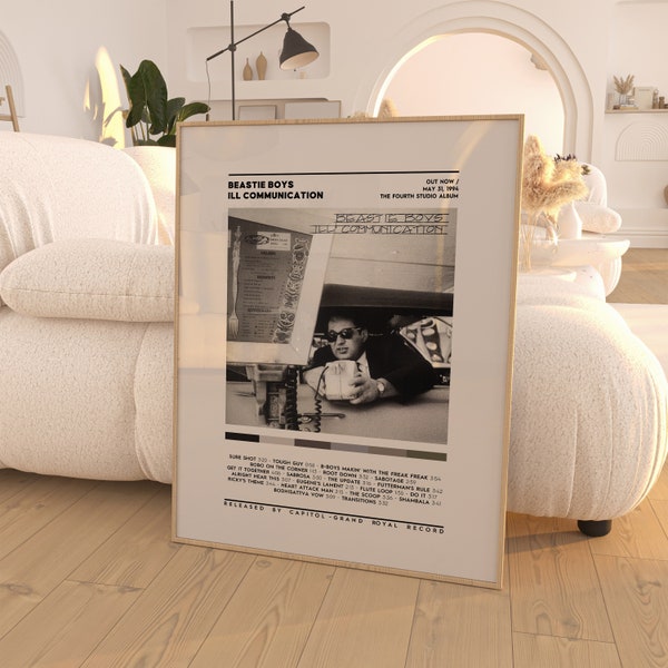 Beastie Boys - Ill Communication Album Cover Poster / 3 Colors 1 Price / Room Decor / Wall Decor / Music Gifts / Beastie Boys Albums