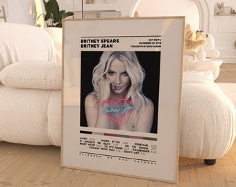 Britney Spears - Britney Jean Poster / Album Cover Poster / Room Decor /  Music Decor / Music Gifts / Britney Albums
