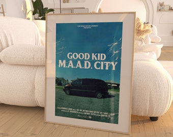 Kendrick Lamar - Good Kid, M.A.A.D City Album Poster - Rap Hip Hop Music Poster