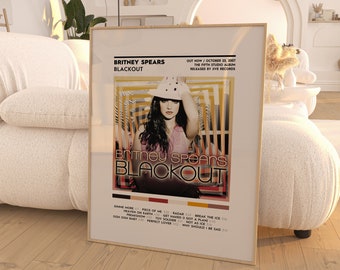 Britney Spears - Blackout Poster / Album Cover Poster / Room Decor /  Music Decor / Music Gifts / Britney Spears Albums