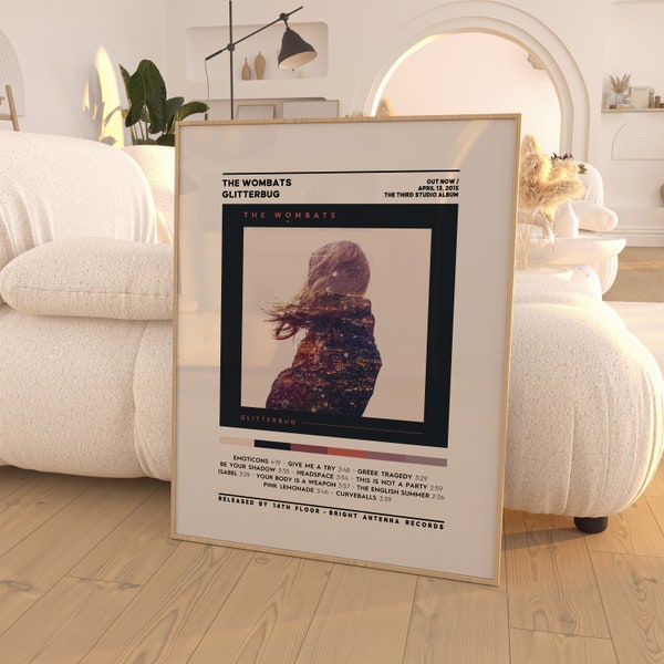 The Wombats - Glitterbug Album Poster / Album Cover Poster / Room Decor / Music Decor / Music Gifts / The Wombats Albums