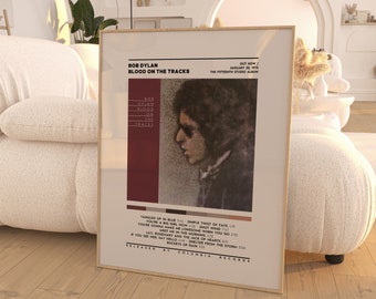 Bob Dylan - Blood on the Tracks Album Poster / Album Cover Poster / Room Decor / Wall Art / Music Gifts / Bob Dylan Album