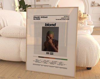 Frank Ocean - Blonde | Album Cover Poster | 3 Colors 1 Price | Room Decor | Wall Decor | Music Decor | Music Gifts