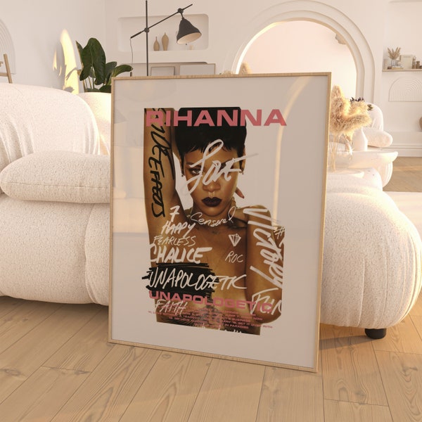 Rihanna - Unapologetic Album Poster / Room Decor / Music Decor / Music Gifts / Rihanna Poster