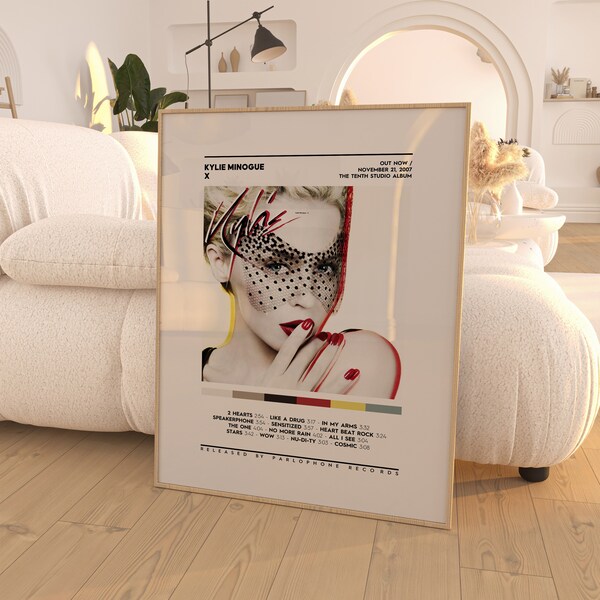 Kylie Minogue - X Album Poster / Album Cover Poster / Room Decor / Music Decor / Music Gifts / Kylie Minogue Album