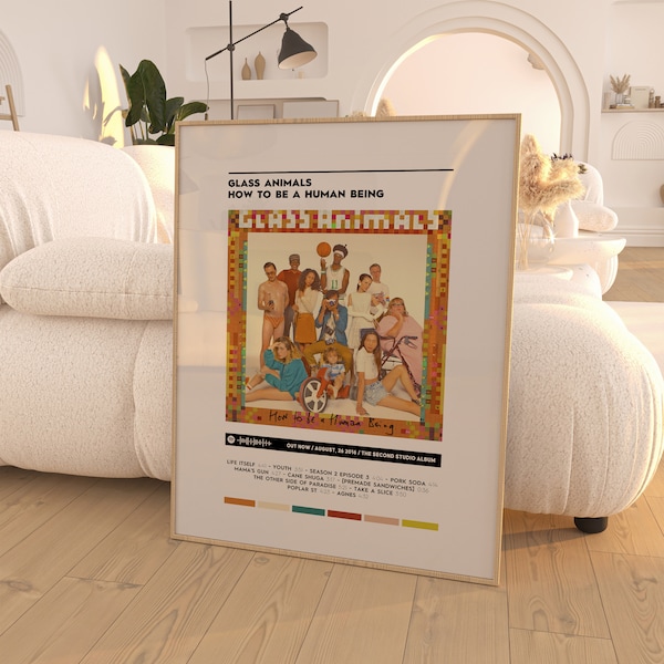 Glass Animals - How to Be A Human Being Digital Poster / 3 Colors 1 Price / Album Cover Poster / Poster Print / Glass Animals Albums