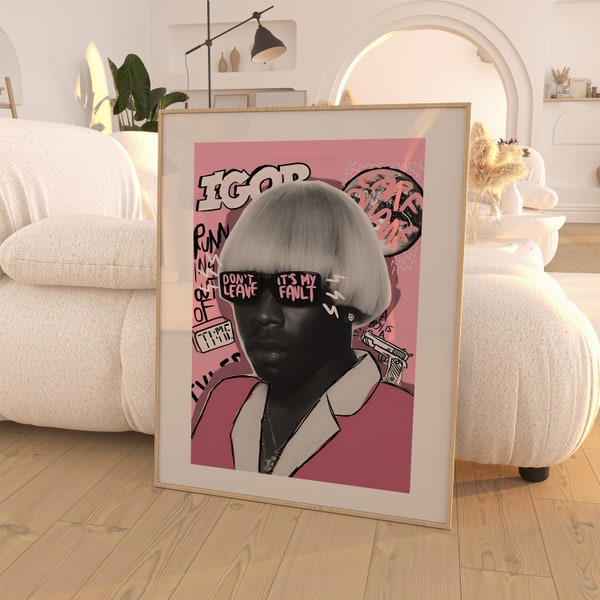 Poster di Tyler the Creator / Copertina dell'album / Arte della parete musicale / Decorazione della casa