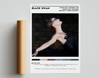 Black Swan Movie Poster / Cult Movie Posters / Cinema Prints / Wall Art / Home Decor / Cinema Gifts