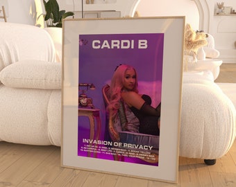 Cardi B - Invasion of Privacy Album Poster / Room Decor / Music Decor / Music Gifts / Cardi B Art