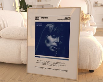 Joni Mitchell - Blue Album Poster / Album Cover Poster / Room Decor / Wall Art / Music Gifts / Joni Mitchell Album