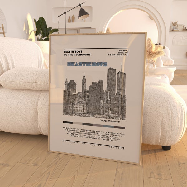 Beastie Boys - To the 5 Boroughs Poster / Album Poster / Room Decor / Music Decor / Music Gifts / Beastie Boys Prints