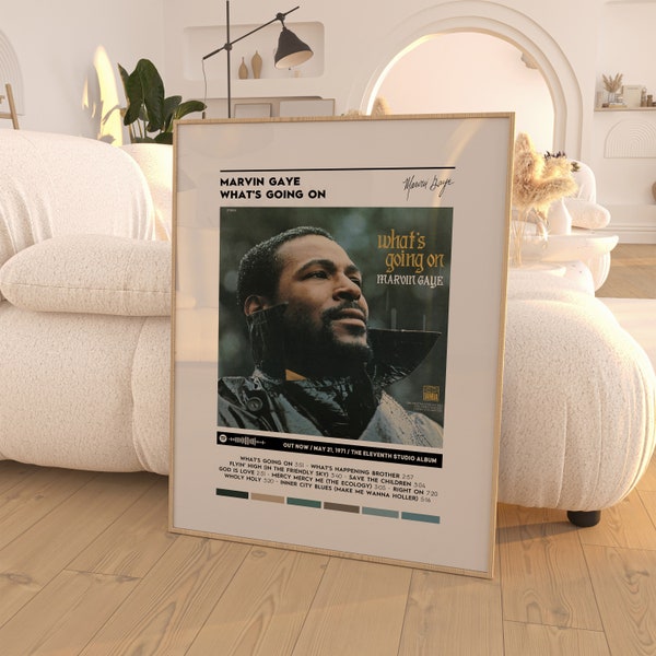 Marvin Gaye - What's Going On Album Cover Poster / Room Decor / Wall Decor / Home Decor / Wall Art / Music Gift