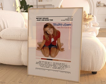 Britney Spears - ...Baby One More Time Poster / Album Cover Poster / 3 Colors 1 Price / Room Decor /  Music Decor / Music Gifts